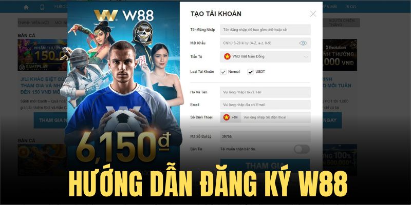 Đăng ký W88 siêu tốc để trải nghiệm game hot